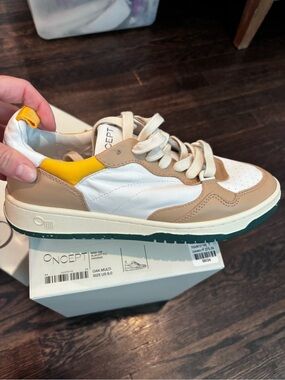 ONCEPT Women’s Oak Multi Leather Sneakers - White, Tan & Yellow
